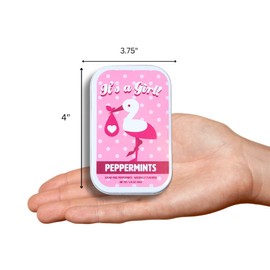 Amusemints New Baby Mint Tins - It's a Girl (1.76 oz) | Perfect for Baby Showers & Celebrations |