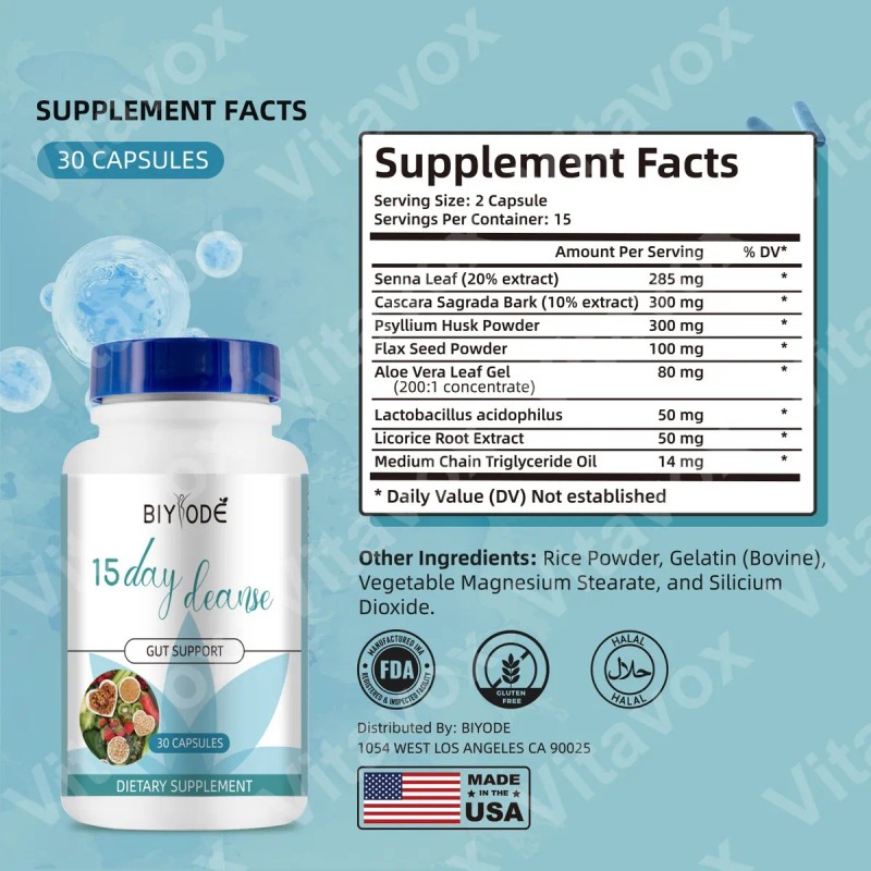 3pc 30 Day Cleanse Desintoxicación Avanzada Intestinal