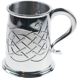 Wentworth Pewter Jura Celtic Knot Design 1 Pint Pewter Tankard