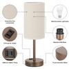 Fenmzee Touch Table Lamp - Beige, 3-Way Dimmable, USB A