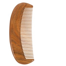 Baluue 1pc Thickened Verawood Massage Hair Comb Moon Shape Carved Comb for Scalp Relaxation and Hair Smoothing Reduces Breakage and Improves Texture for All Types