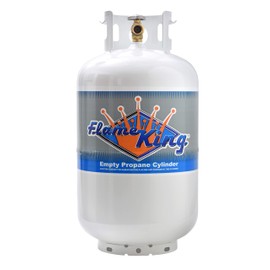 Flame King YSN-301 30 Pound Steel Propane Tank Cylinder with Type 1 Overflow Protection Device Valve DOT and TC Compliant