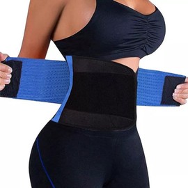 Unisex Slimming Waist Trainer | Work-Out Support | Postpartum Recovery | Sauna Effect| Hard Lumbar Support | JnD (Blue, XXL)