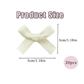 Bows for Girls, Small Hair Bows Mini Hair Clips, WADY 20PCS 1.18 Inch Hair Bows for Girls Grosgrain Ribbon Toddler Hair Accessories with Alligator Clips for Toddlers Baby Girls Kids (Creamy White)