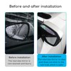 Car 2-PC Rear Mirror Rainproof Diamond Studded Rain Eyebrow Anti