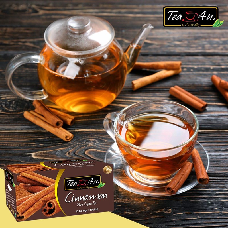 Tea4U Flavored Black Ceylon TeaBags (Cinnamon) - Ideal Quality from