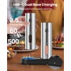Electric Salt and Pepper Grinder Set with Rechargeable Base -
