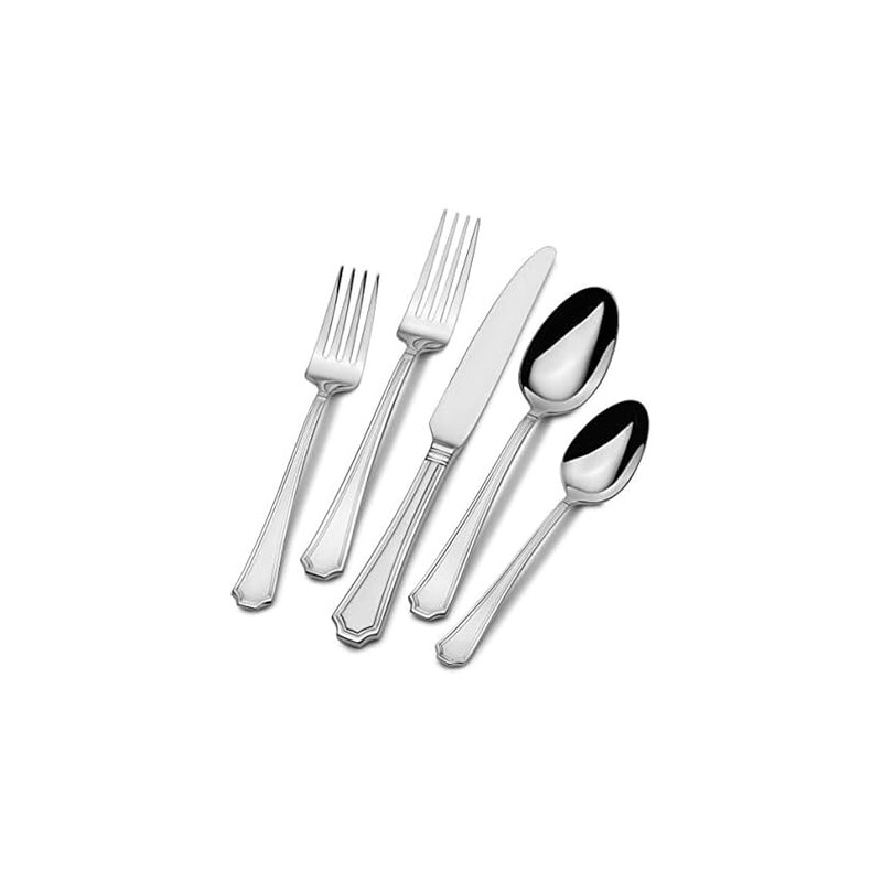 Pfaltzgraff 5176304 Carleigh 20-Piece Stainless Steel Flatware Set, Service for
