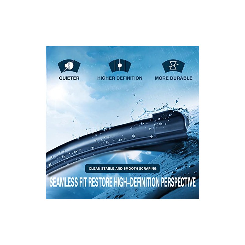 Replacement for Toyota Prius 2010-2015,Prius Plug-In 2010-2015,Sienna 2004-2005 Silent Wipers