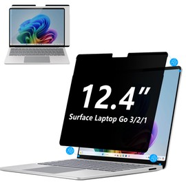 Megoo Privacy Screen Protector for Surface Laptop Go 3/2/1 12.4 Inch, Anti-Spy, Anti-Glare, Blue Light & UV Blocking, Magnetic Nano Technology, Removable Design