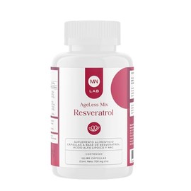 Ageless Resveratrol 60 Cápsulas - Suplemento con Resveratrol, Ácido Alfalipoico y N-Acetilcisteína - Cápsulas Vegetales - MW Labs