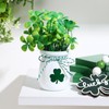 St Patricks Day Decorations-4pcs St.Patrick's Day Mini Jars with Artificial