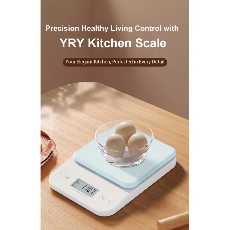 YRY White Elf Pro Digital Kitchen Scale 6kg/0.1g - Ultra