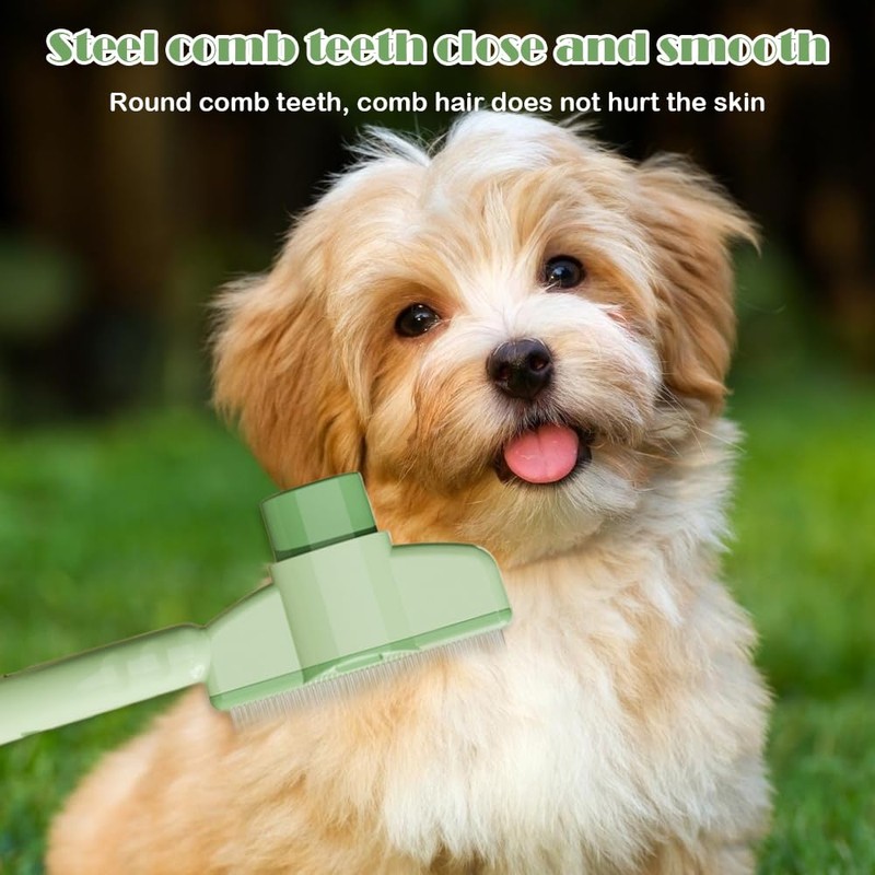Pet Massage Comb, Hair Removal Brush with Button for Short,