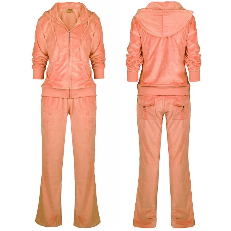 Conjunto de chándal para mujer, 2 piezas, trajes de terciopelo,