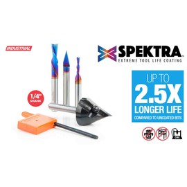 Amana Tool AMS-155 Brian Choice CNC Router Bit Starter 4-Pc Pack 1/4 Inch Shank