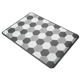Microfiber Dish Drying Mat 16" x 24", Quickly Absorbent Drying Pad for Kitchen Counter Gray Grid