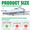 ACEPIC 10x10 Canopy Replacement Top Cover with Air Vent,UPF 50+
