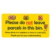 TOMSTRAD Sticker Sign/Notice for Wheelie Bin. Do not leave parcels