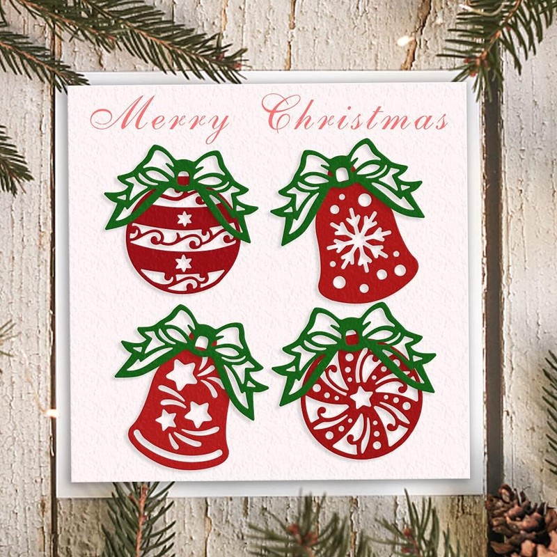 Hying Christmas Bell Bow Cutting Dies for Card Making and