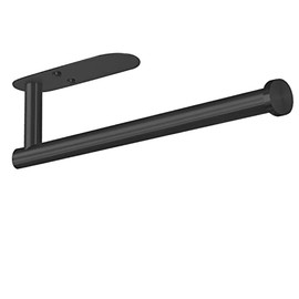 HUFEEOH Adhesive Paper Towel Holder Under Cabinet Wall Mount for Kitchen Paper Towel, Paper Towel Roll Rack for Bathroom Towel, SUS304 Stainless Steel (13inch, Black)