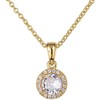 LuckyLy Collares para Mujer Baño Oro 14K Zirconia Cúbica, Regalos