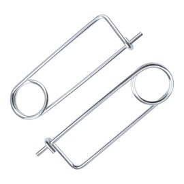 INCREWAY 2pcs Large Shaft Locking Pin, M6*200 Heavy Duty Wire Lock Pin Safety Coupler Pin, Steel Brooch Shape Cotter Safety Pins for Farm Lawn Garden Hitch