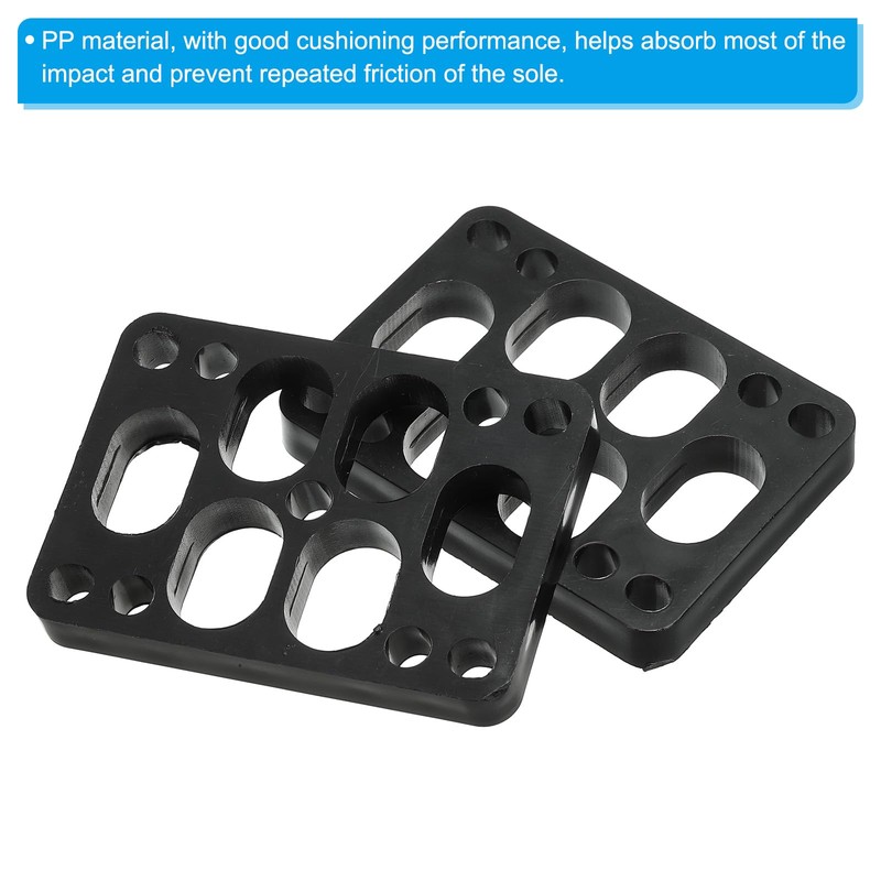 PATIKIL 10pcs 3/8"(9mm) Skateboard Riser Pads Plastic Skateboard Riser Pads