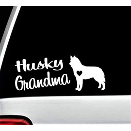 Husky Grandma Dog Decal Sticker for Car Window 8 Inch BG 322