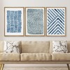 SIGNWIN Framed Canvas Print Wall Art Set Blue Geometric Pastel