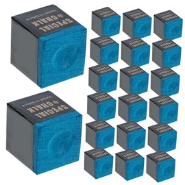 Mikinona 24Pcs Pool Stick Chalk Blue Billiard Rod Chalk for Enhanced Control Essential Billiard Cue Accessories Compact for Home and Pool Hall Use