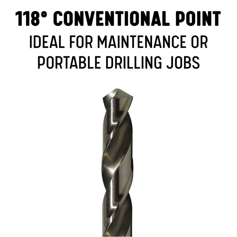 Drill America 1/16" High Speed Steel Polished Drill Bit (Pack