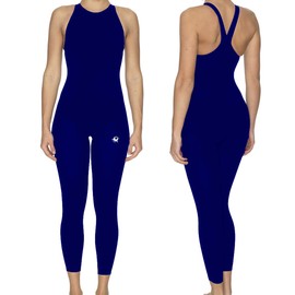 SKD ANFIBIOS Traje DE BAÑO Completo Tobillo Jammer Large Mujer Solid Marino Anticloro Proteccion UVLKR (Marino, 28)