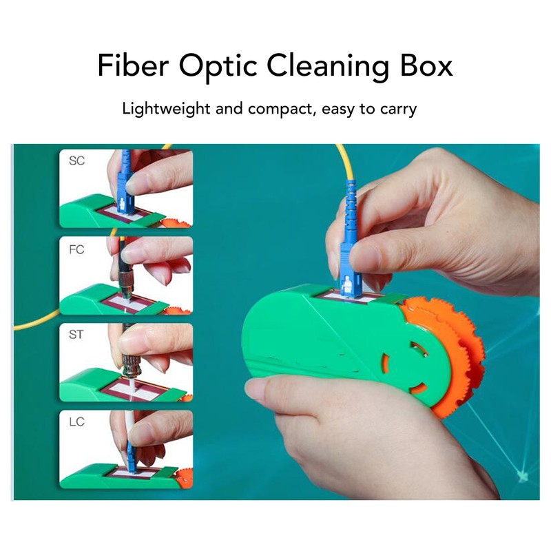 Fiber Optic Cleaner ‑20 to ‑50dB Portable Handheld Fiber Optic