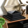 Stone Lain Grace Square Stoneware Dinnerware Set, 12 Piece Service