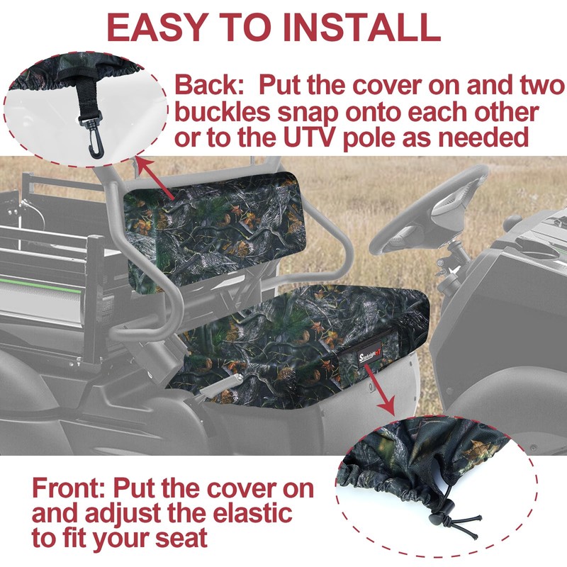 StarknightMT Mule Bench Seat Cover Compatible with Kawasaki Mule 600/610