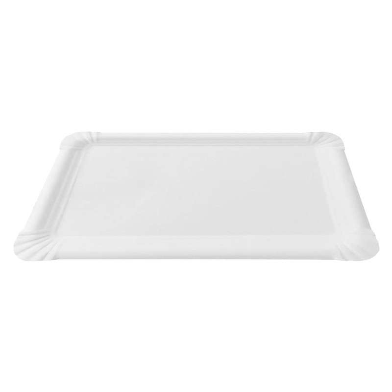Miamex 20 White Paper Plates - Pastry / Appetizer /