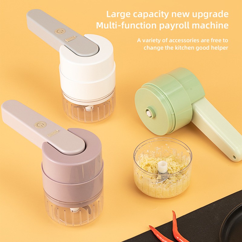 6 In1 Garlic Beater Wireless Garlic Masher Multifunctional Mini Handheld