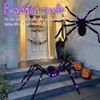 Decoración Halloween Araña Gigante 125 cm con Luz, Exterior e