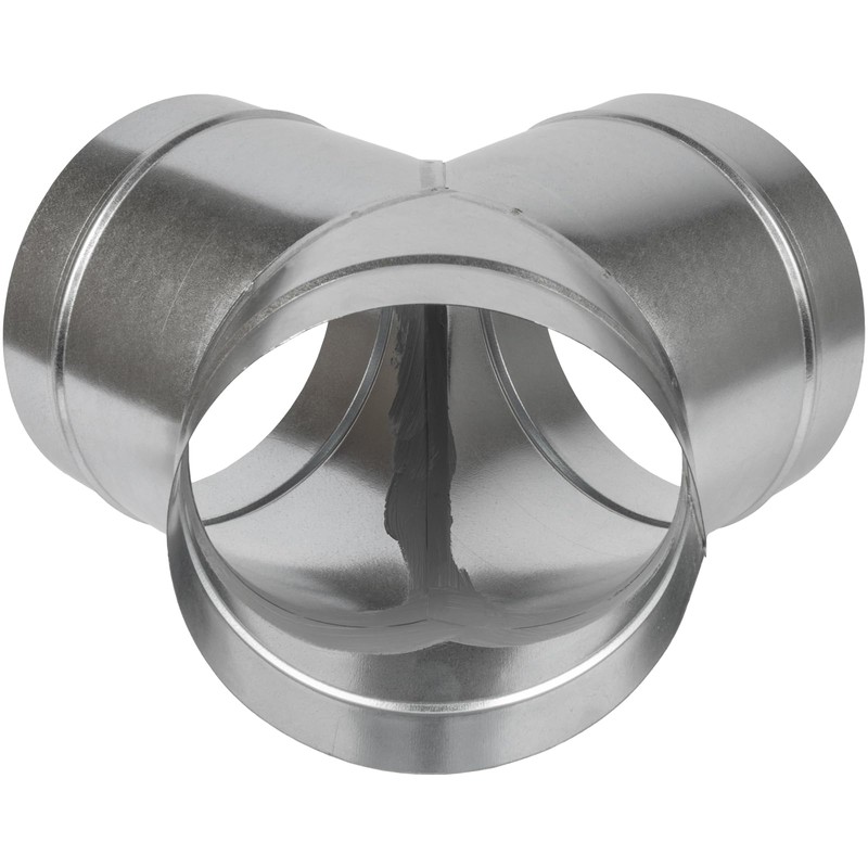 8" Inch Y-Shape Ducting Splitter - 45 Degree Galvanized Steel