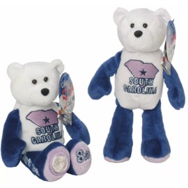 Limited Treasures COIN BEAR #8 SOUTH CAROLINA State Quarter Collectible 9"  Bear Ltd Treasures -A1