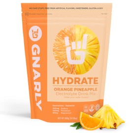 Gnarly Nutrition Hydrate Electrolyte Powder – Orange Pineapple Exercise Hydration Drink Mix – NSF Sport Certified – Electrolyte Solution, Performance & Recovery – Orange Pineapple, 14.10 oz