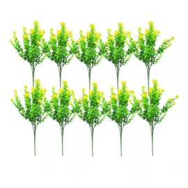 ARTIMATIC Plantas Artificiales 10 Pcs Decoración 33 Cm Con Flores