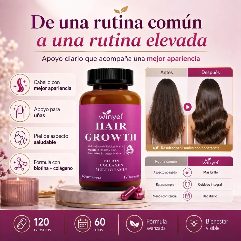 Biotina Con Colágeno Para Cabello Uñas Y Piel 120 Caps