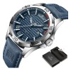 Naviforce Reloj Deportivo Impermeable Quartz Sport Watch, Blue Dial, Silver
