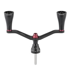 Gomexas FYT98 Reel Handle, Carbon, Compatible with Shimano Daiwa Spinning Reel, Co-Rotating Reel, Double Handle, Naski, Sahara, Replacement, 3.8 inches (98 mm), Handle Knob Included, Squid, Agging,