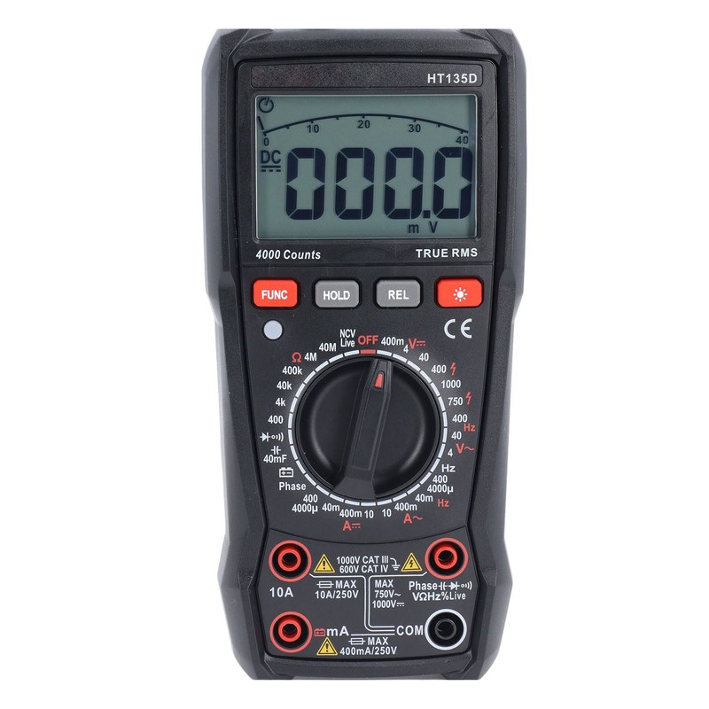HT135D Digital Multimeter 4000 Counts Electrical Tester for AC DC