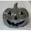 Martha Stewart JACK O LANTERN CERAMIC Led Light Up GRAY