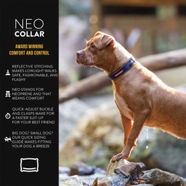 EzyDog Neo Waterproof Dog Collar - Reflective Trim for Nighttime Safety - Adjustable Neoprene Collar with Padding for Superior Comfort - Quick Release Buckle and Built-in ID Clip (X-Large, Pink)