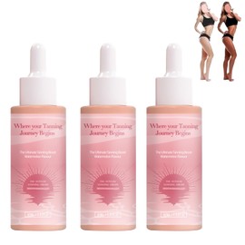 Sunless Tanning Drops To Drink, 3pcs Drinkable Tanning Drops Formulated to Naturally Enhance Melanin Production and Elevate Your Skin Tone for a Radiant, Sun-Kissed Glow (60 ml*3)